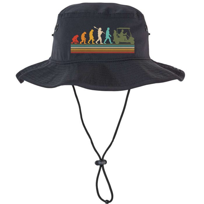Funny Retro Evolution Of A Golfer Bucket Hat