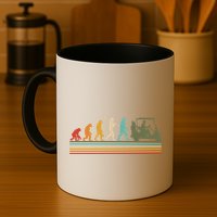 Funny Retro Evolution Of A Golfer Mug