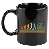 Funny Retro Evolution Of A Golfer 11oz C Handle Ceramic Mug