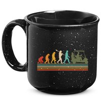 Funny Retro Evolution Of A Golfer 15oz Campfire Ceramic Mug