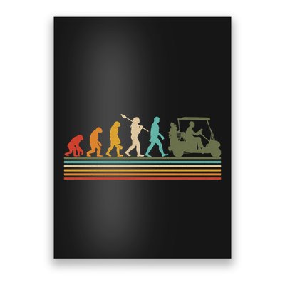 Funny Retro Evolution Of A Golfer Poster