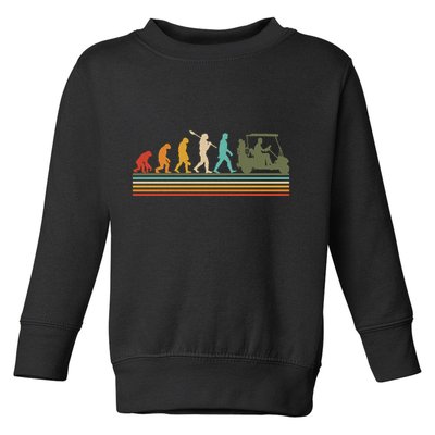 Funny Retro Evolution Of A Golfer Toddler Sweatshirt