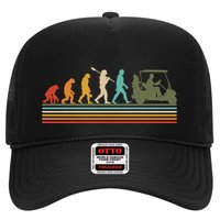 Funny Retro Evolution Of A Golfer Trucker Hat