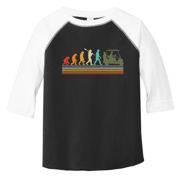 Funny Retro Evolution Of A Golfer Toddler Fine Jersey T-Shirt