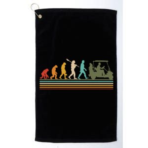 Funny Retro Evolution Of A Golfer Platinum Collection Golf Towel