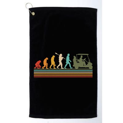 Funny Retro Evolution Of A Golfer Golf Towel
