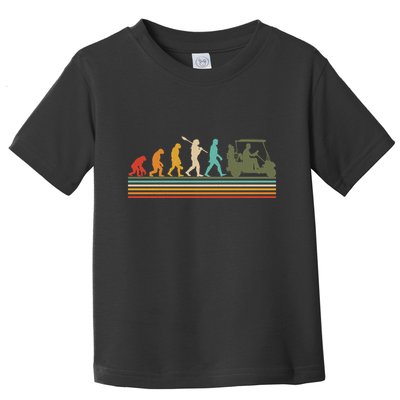 Funny Retro Evolution Of A Golfer Toddler T-Shirt