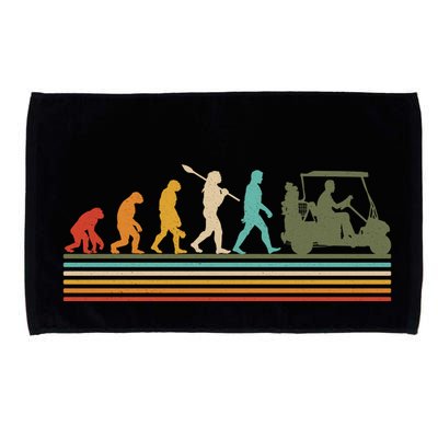 Funny Retro Evolution Of A Golfer Microfiber Hand Towel