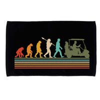 Funny Retro Evolution Of A Golfer Microfiber Hand Towel