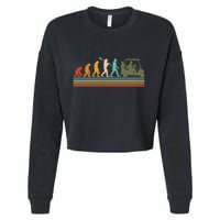 Funny Retro Evolution Of A Golfer Cropped Pullover Crew