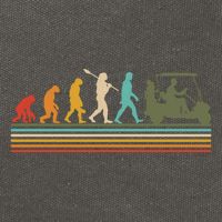 Funny Retro Evolution Of A Golfer Cotton Canvas Backpack