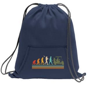 Funny Retro Evolution Of A Golfer Sweatshirt Cinch Pack Bag