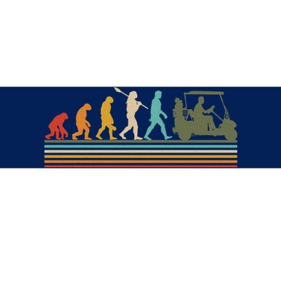 Funny Retro Evolution Of A Golfer Bumper Sticker