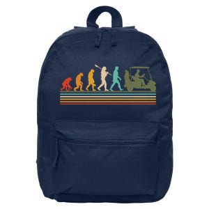 Funny Retro Evolution Of A Golfer 16 in Basic Backpack