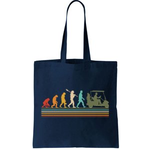 Funny Retro Evolution Of A Golfer Tote Bag