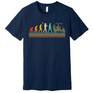 Funny Retro Evolution Of A Golfer Premium T-Shirt