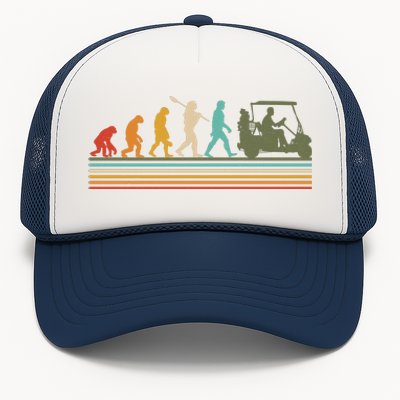 Funny Retro Evolution Of A Golfer Trucker Hat