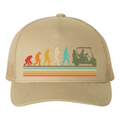 Funny Retro Evolution Of A Golfer Yupoong Adult 5-Panel Trucker Hat