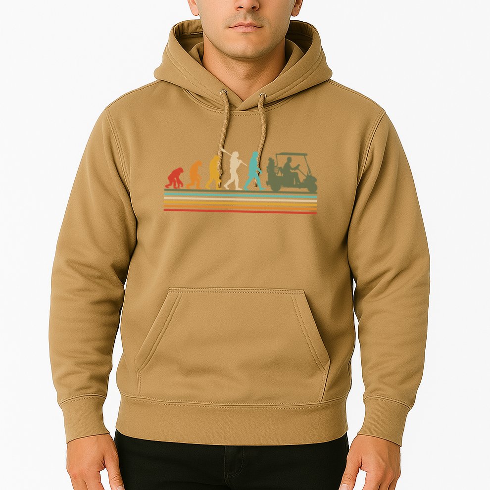 Funny Retro Evolution Of A Golfer Hoodie
