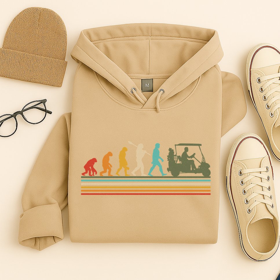 Funny Retro Evolution Of A Golfer Hoodie