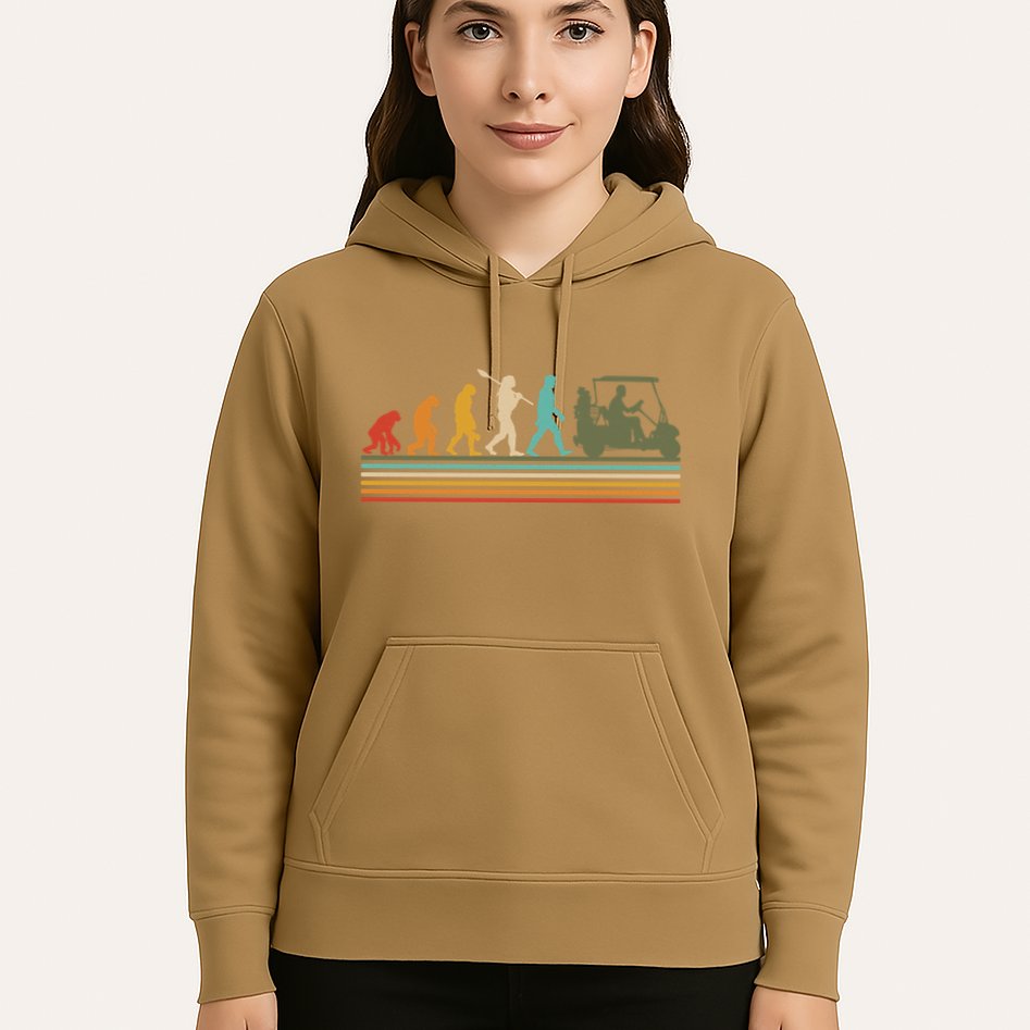 Funny Retro Evolution Of A Golfer Hoodie