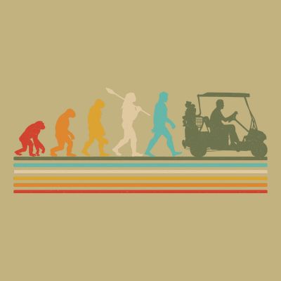 Funny Retro Evolution Of A Golfer T-Shirt