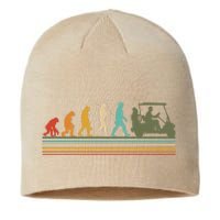 Funny Retro Evolution Of A Golfer Sustainable Beanie