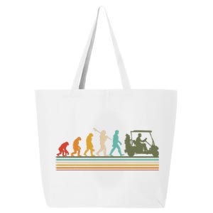 Funny Retro Evolution Of A Golfer 25L Jumbo Tote