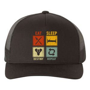 Funny Retro Eat Sleep Destiny Repeat Yupoong Adult 5-Panel Trucker Hat