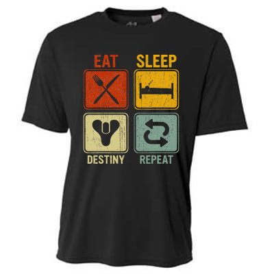 Funny Retro Eat Sleep Destiny Repeat Cooling Performance Crew T-Shirt