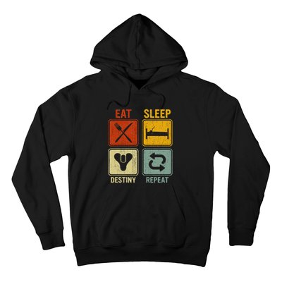 Funny Retro Eat Sleep Destiny Repeat Hoodie