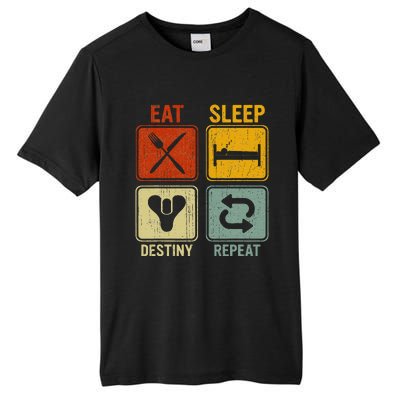 Funny Retro Eat Sleep Destiny Repeat Tall Fusion ChromaSoft Performance T-Shirt