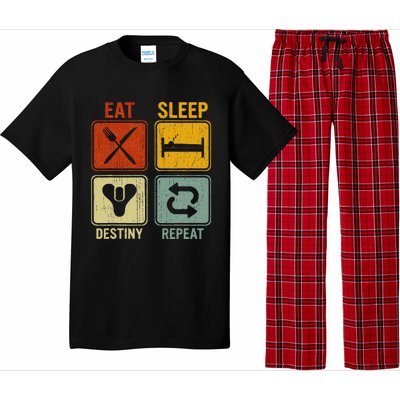 Funny Retro Eat Sleep Destiny Repeat Pajama Set