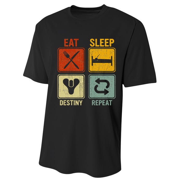 Funny Retro Eat Sleep Destiny Repeat Performance Sprint T-Shirt