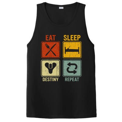 Funny Retro Eat Sleep Destiny Repeat PosiCharge Competitor Tank