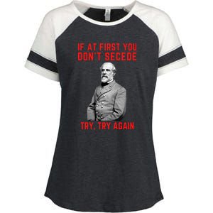 Funny Robert E. Lee Secede Civil War Secession Enza Ladies Jersey Colorblock Tee