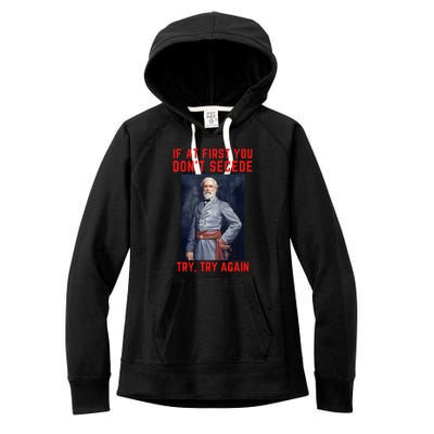 Funny Robert E. Lee Secede Civil War Secession Women's Fleece Hoodie