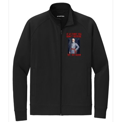 Funny Robert E. Lee Secede Civil War Secession Stretch Full-Zip Cadet Jacket