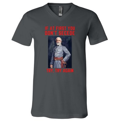 Funny Robert E. Lee Secede Civil War Secession V-Neck T-Shirt