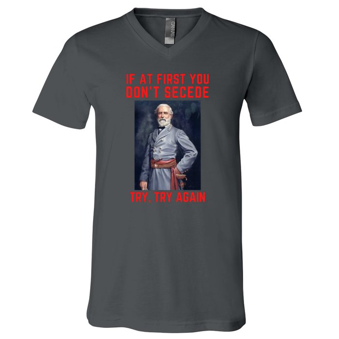 Funny Robert E. Lee Secede Civil War Secession V-Neck T-Shirt