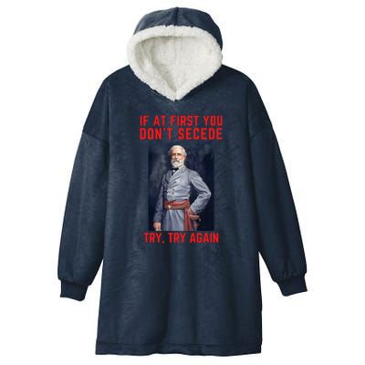 Funny Robert E. Lee Secede Civil War Secession Hooded Wearable Blanket