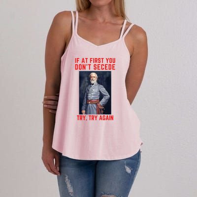 Funny Robert E. Lee Secede Civil War Secession Women's Strappy Tank