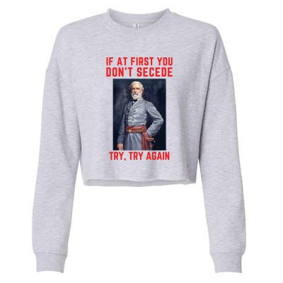 Funny Robert E. Lee Secede Civil War Secession Cropped Pullover Crew