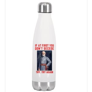 Funny Robert E. Lee Secede Civil War Secession Stainless Steel Insulated Water Bottle