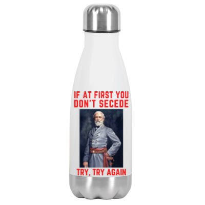 Funny Robert E. Lee Secede Civil War Secession Stainless Steel Insulated Water Bottle