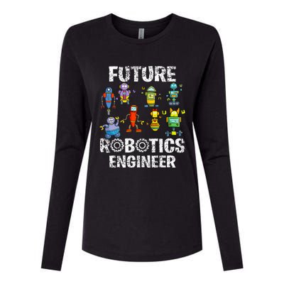 Future Robotics Engineer Funny Robot Engineering Womens Cotton Relaxed Long Sleeve T-Shirt