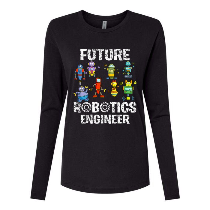 Future Robotics Engineer Funny Robot Engineering Womens Cotton Relaxed Long Sleeve T-Shirt