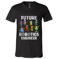 Future Robotics Engineer Funny Robot Engineering V-Neck T-Shirt