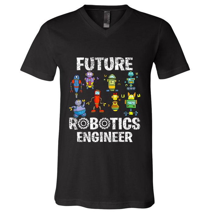 Future Robotics Engineer Funny Robot Engineering V-Neck T-Shirt