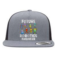 Future Robotics Engineer Funny Robot Engineering Flat Bill Trucker Hat